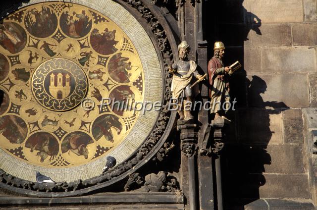 tchequie  05.JPG - Détail de l'horloge astronomiquePragueRépublique tchèque